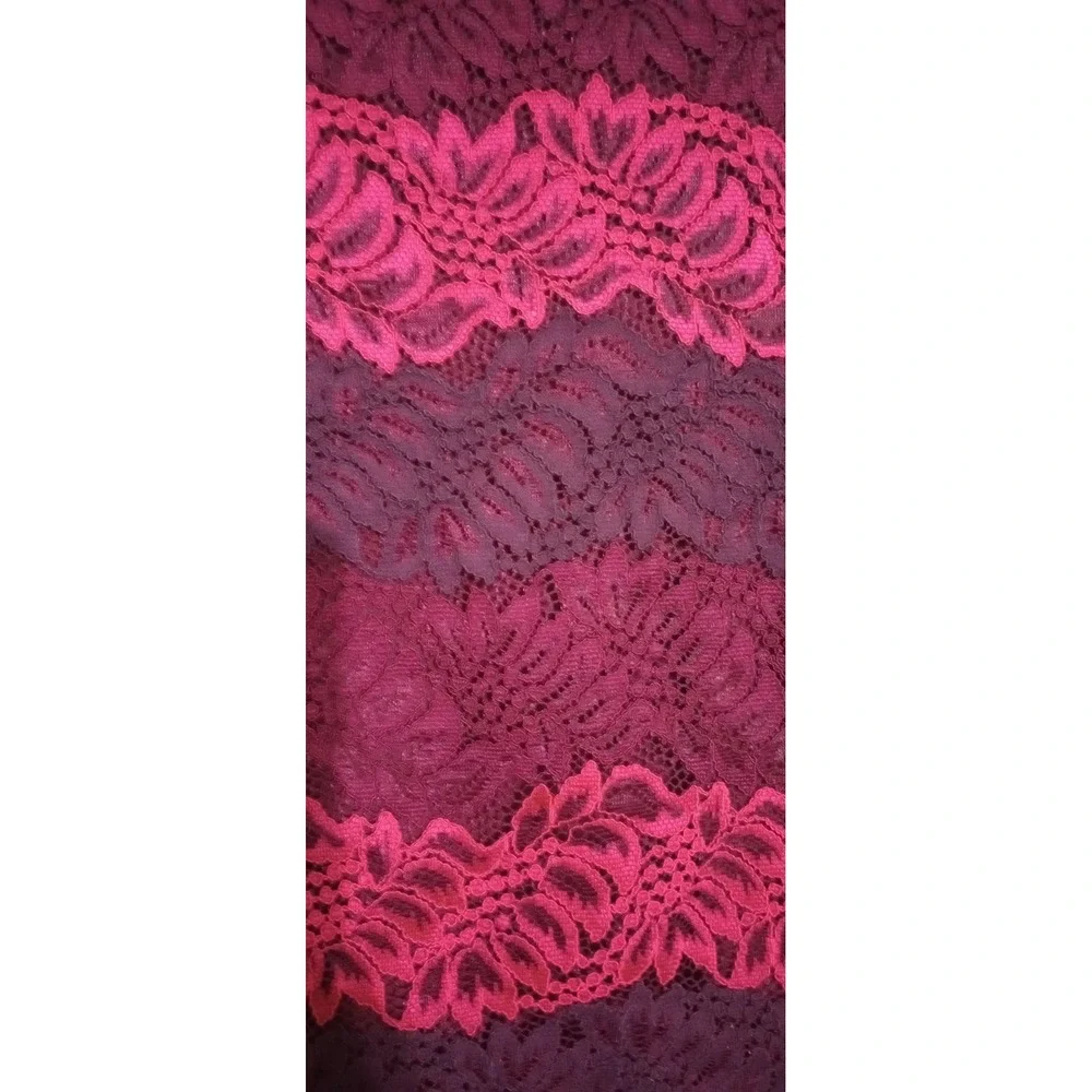 Banana Republic Womens Small Burgundy Pink Floral Lace Keyhole Lined Blouse Top